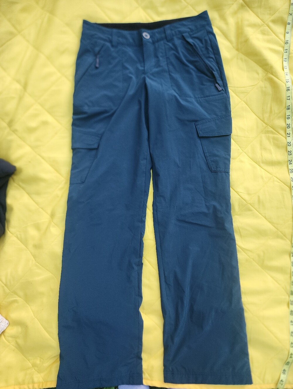 Eddie Bauer Green-Blue Straight-Leg Ski Snowpants